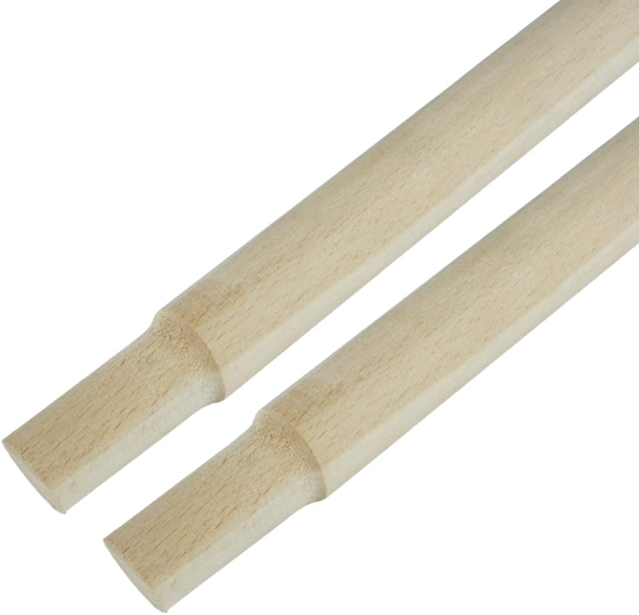 2 STK. Besenstiel Holzstiel Holz 150cm Gerätestiel ohne Gewinde Strassenbesenstiel