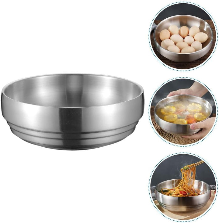 Edelstahl Sch¨¹ssel Doppelwandige Anti ?e Sch¨¹ssel 19cm Servierschalen R¨¹hrsch¨¹ssel Suppensch¨¹ss