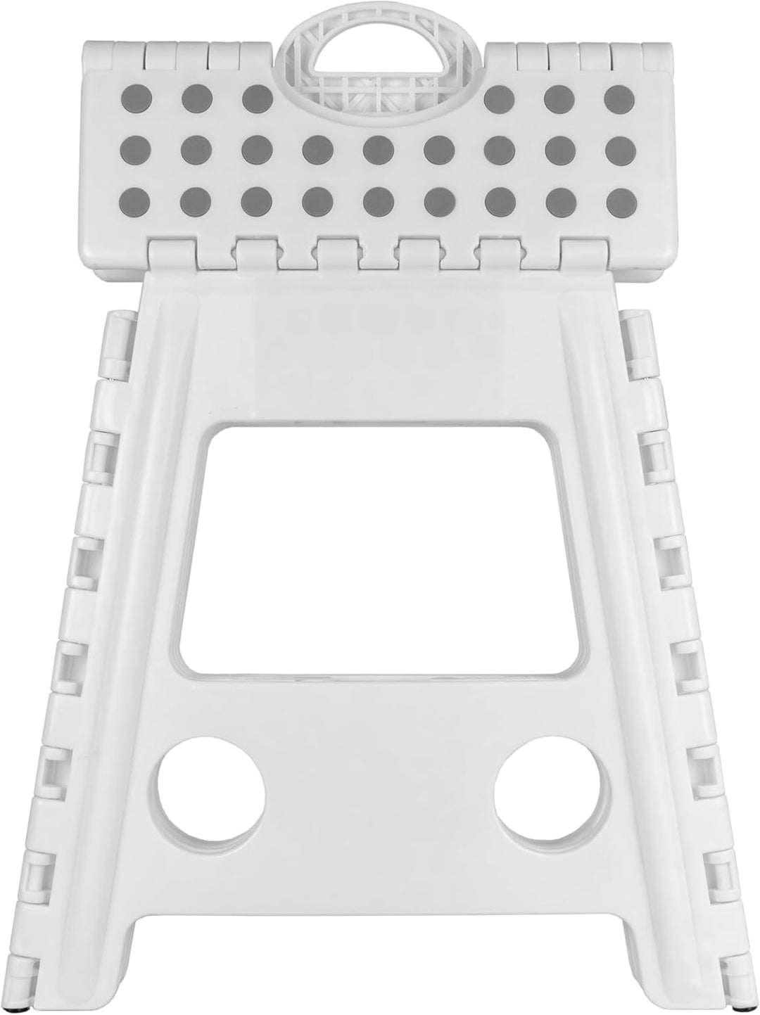 Tritthocker klappbar, Klapphocker faltbar 150 kg, 1 Stufe, rutschfest (Weiss, 39 x 40 x 32 cm) Weiss