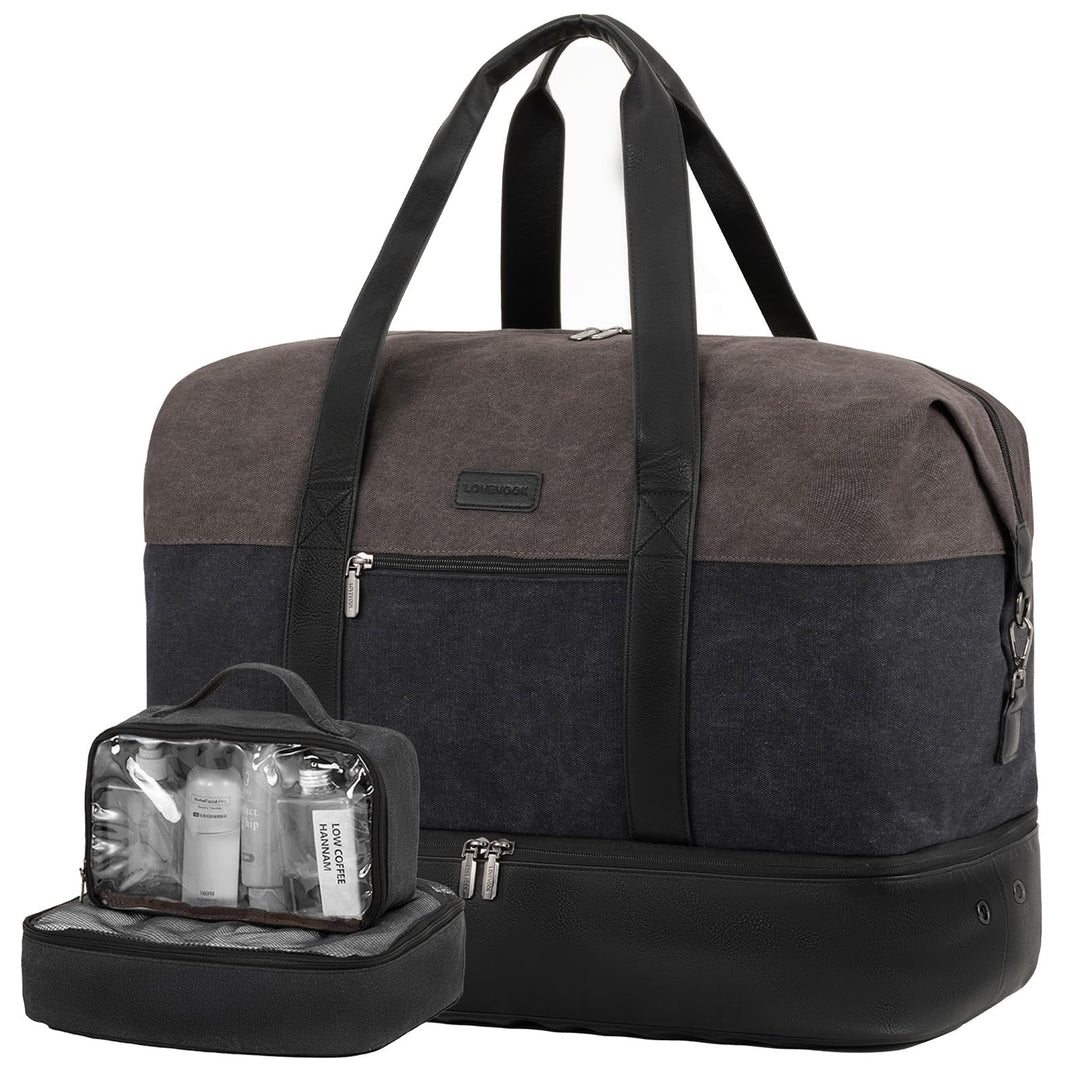 LOVEVOOK Reisetasche Weekender Herren Gross, 56L Handgepäck Tasche Für Flugzeug, Sporttasche Duffle