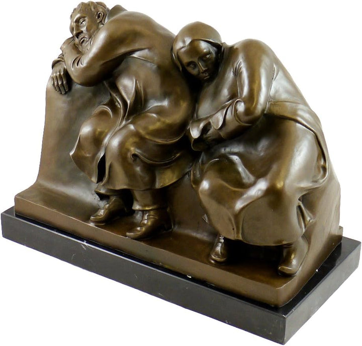 Kunst & Ambiente - Moderne Bronzefigur - Schlafendes Bauernpaar - Ernst Barlach Skulptur - Güstrow -
