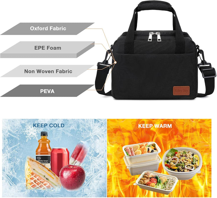 8.5L Kühltasche Kleine Thermotasche Tragbare Lunch-Tasche Isoliertasche Picknicktasche für Arbeit, S