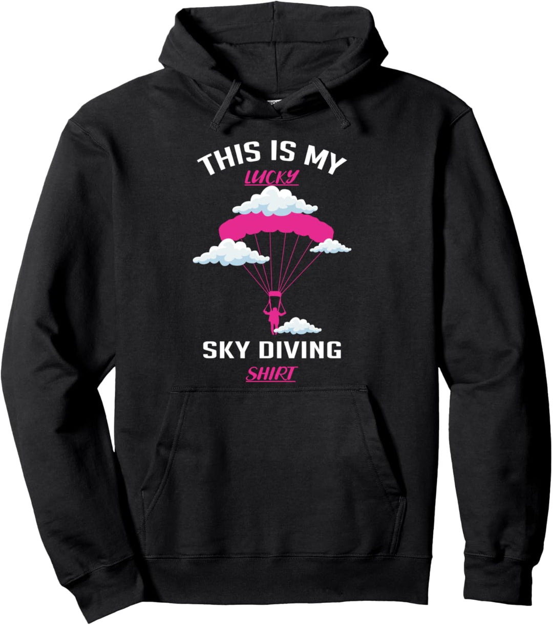Lucky Shirt Skydiver oder Paraglider Pullover Hoodie