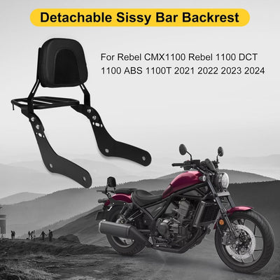 Motorrad Rückenlehne Sitzpolster mit Gepäckträger für Rebel CMX1100 CM1100 2021 2022 2023, PSLER Bei