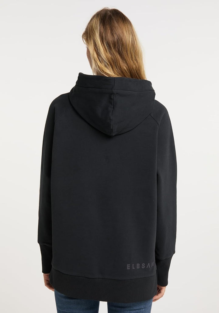 Elbsand Svana Damen Hoodie, Sweatshirt mit Kapuze, Rundhalsausschnitt Quartz XS, Quartz XS