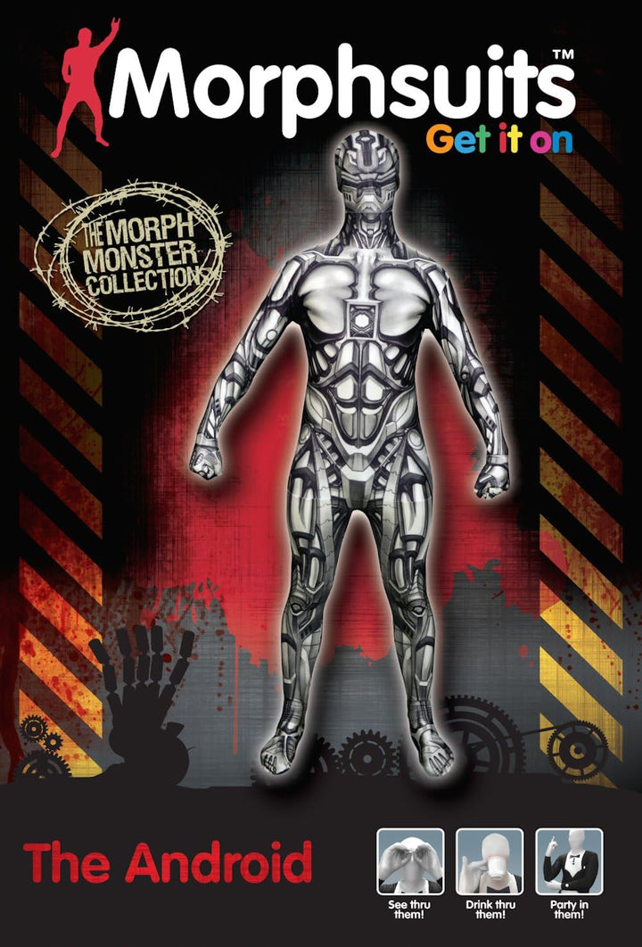Morphsuits Roboter Kostüm für Erwachsene, Monster Verkleidung, Halloween und Karneval - L L Roboter,