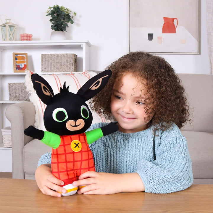 Giochi Preziosi Bing - Plüschtier 33 cm Sprecher Charakter Bing, drücken Sie den Knopf und erzählt I
