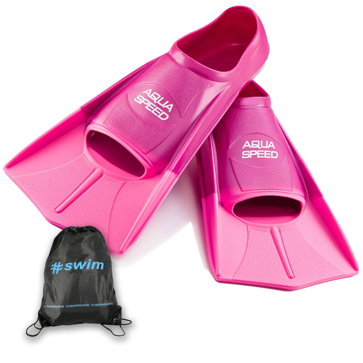 Aqua Speed Kurze Schwimmflossen für Erwachsene und Kinder I HIGH TECH | weiche Trainingsflossen I le