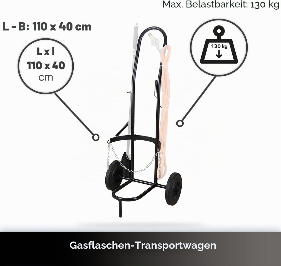Greenstar - Gasflaschentransportwagen - Für Unkrautvernichtungsarbeiten - Max. Tragfähigkeit 130 kg