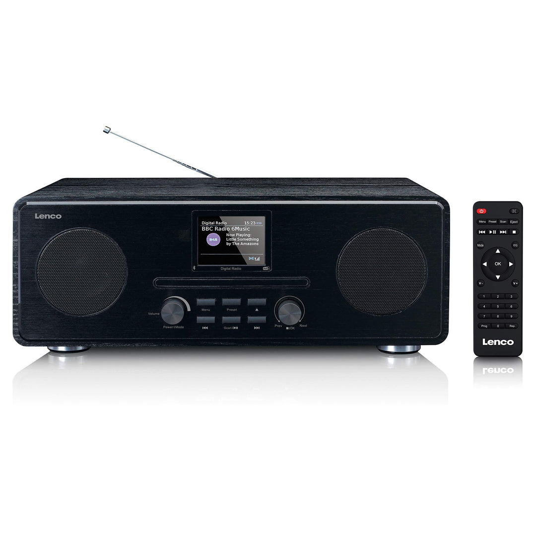 Lenco DAR-061 Dab+ CD Radio - Bluetooth 5.0 - Dab+ und FM PLL-Empfänger - LCD-Display - Zwei Stunden