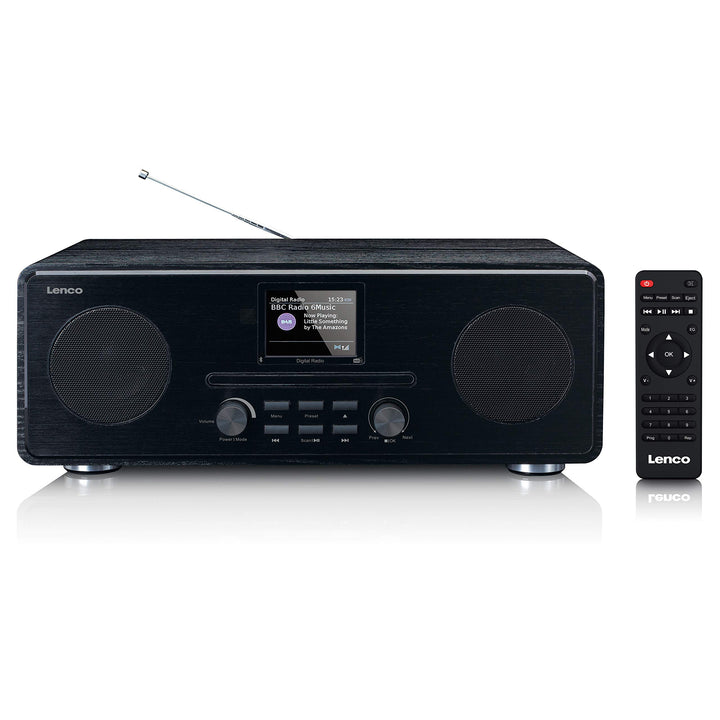 Lenco DAR-061 Dab+ CD Radio - Bluetooth 5.0 - Dab+ und FM PLL-Empfänger - LCD-Display - Zwei Stunden