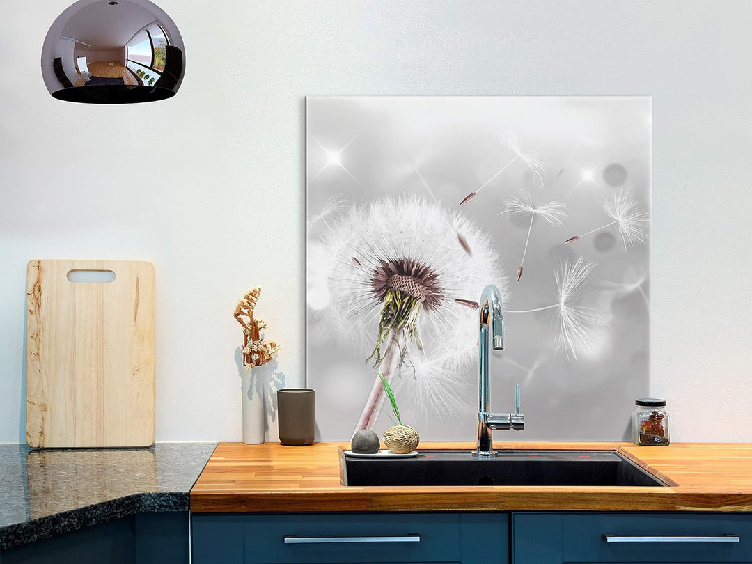 murando Spritzschutz Glas für Küche 60x60 cm Küchenrückwand Küchenspritzschutz Fliesenschutz Glasbil
