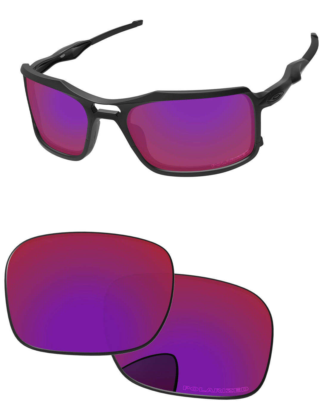 PapaViva Ersatzgläser für for Oakley Triggerman, Midnight Sun Rot