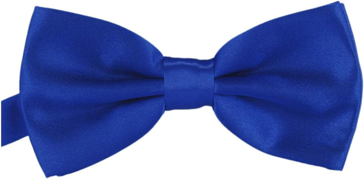 DonDon 10er Set Herren Fliege 12 x 6 cm gebunden und längenverstellbar Blau, Blau