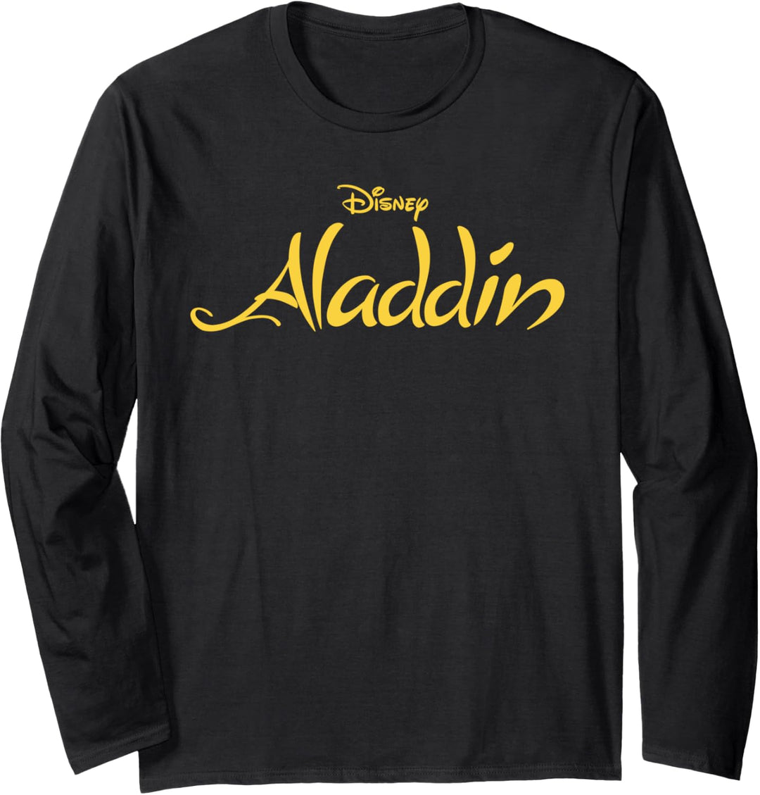 Disney Aladdin Classic Movie Logo in Yellow Langarmshirt