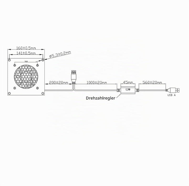Digitalanzeige temperaturgesteuertes leises Lüftersystem, | USB-Lüfter, 5V-Lüfter mit modernem gebür