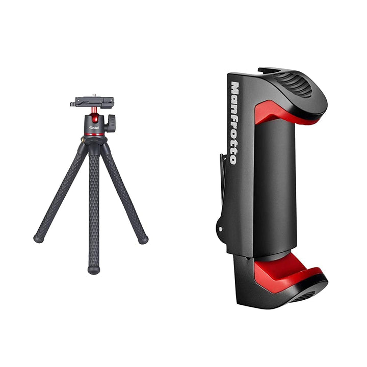 Rollei Monkey Pod 2, Flexibles Mini-Stativ mit Smartphone-Halterung, Kugelkopf unf 1/4"" Anschluss…