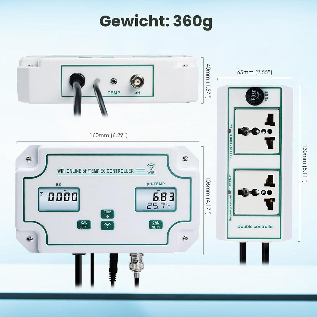 WiFi Smart Wasserqualität Tester pH, EC, und Temperatur Monitor kontinuierliche Online-Überwachung T