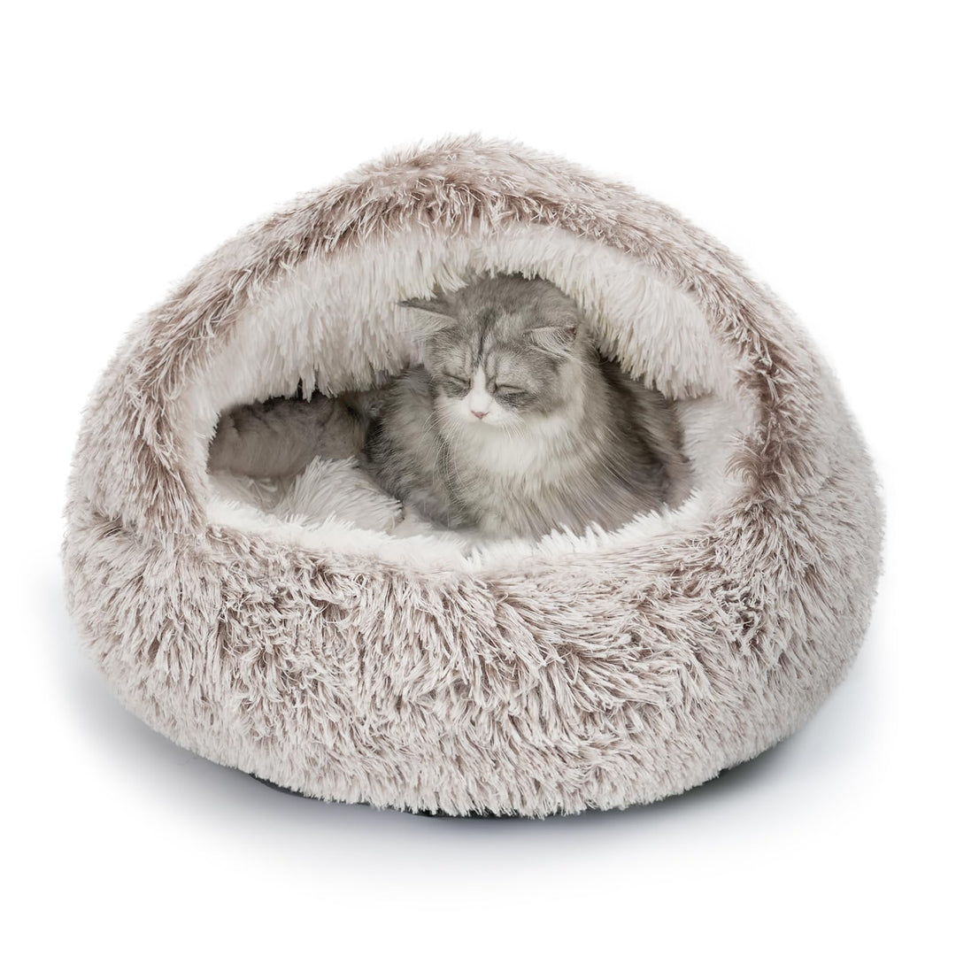 CATISM Katzenbett Waschbar Katzenschlafplatz für Katzen Plüsch Haustier Katzenkopfkissen Katzenkisse