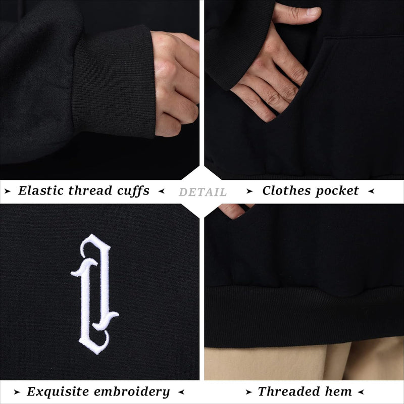 Eocicvvi Pullover Herren Hoodie Hip Hop Fleece Pulli Kapuzenpullover Hoodie Sweater Sweatshirt Mit K