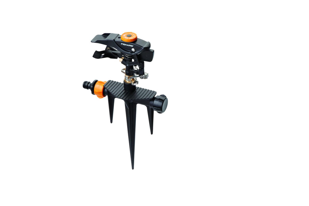 Fiskars Impuls-Sprinkler XL, Mit Abstandsregelung, Sprühbildkontrolle und Rotationskontrolle, Univer