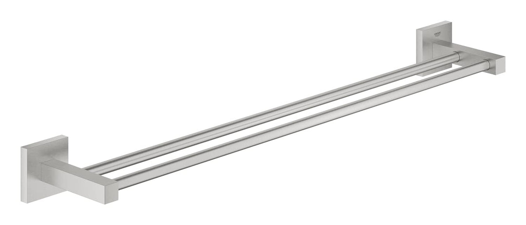 GROHE Start Cube - Doppel- Badetuchhalter (Stichmass: 600mm, verdeckte Befestigung, Material: Metall