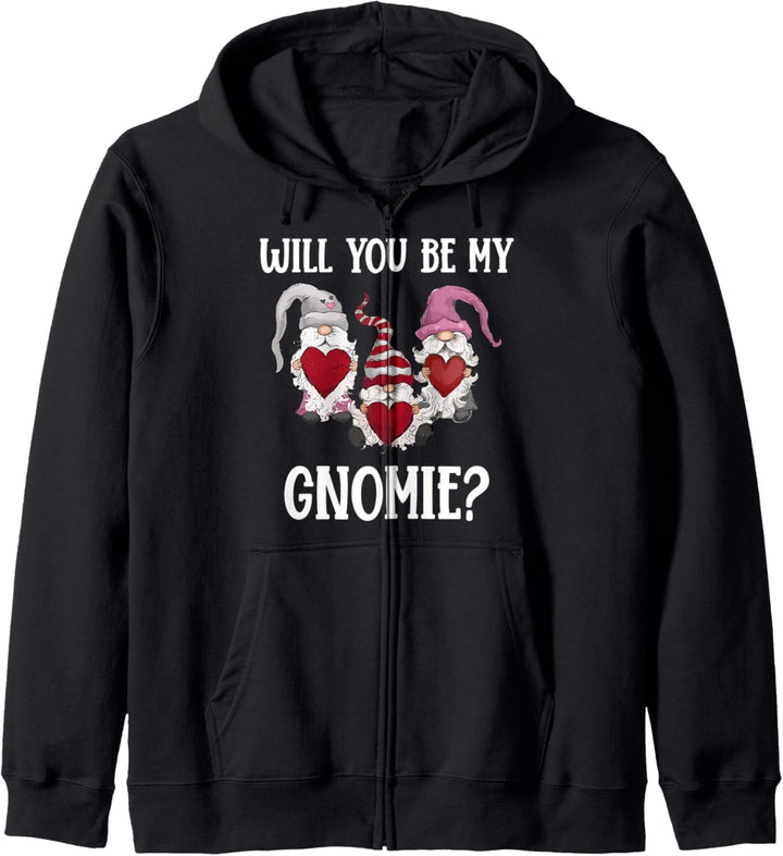 Will You Be My Gnomies Valentines Day Gnomes Lover Gift Kapuzenjacke