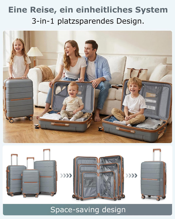 British Traveller Reisekoffer Mittelgross Koffer Trolleys Mittelgross Hartschalenkoffer 100% PP Hand