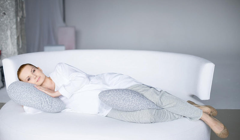 Motherhood Still- und Lagerungskissen sleepy-C, Classics, ergonomisch mit Öko-Tex Standard 100, Grau