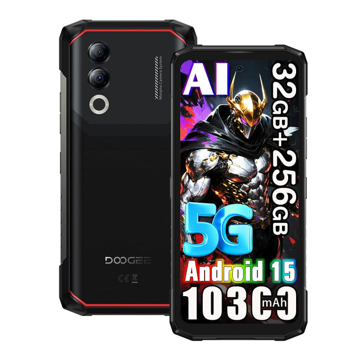 DOOGEE Blade 20 Turbo Android 15 Outdoor Handy Ohne Vertrag 5G,10300mAh 33W,15.8 mm ultradünn Outdoo