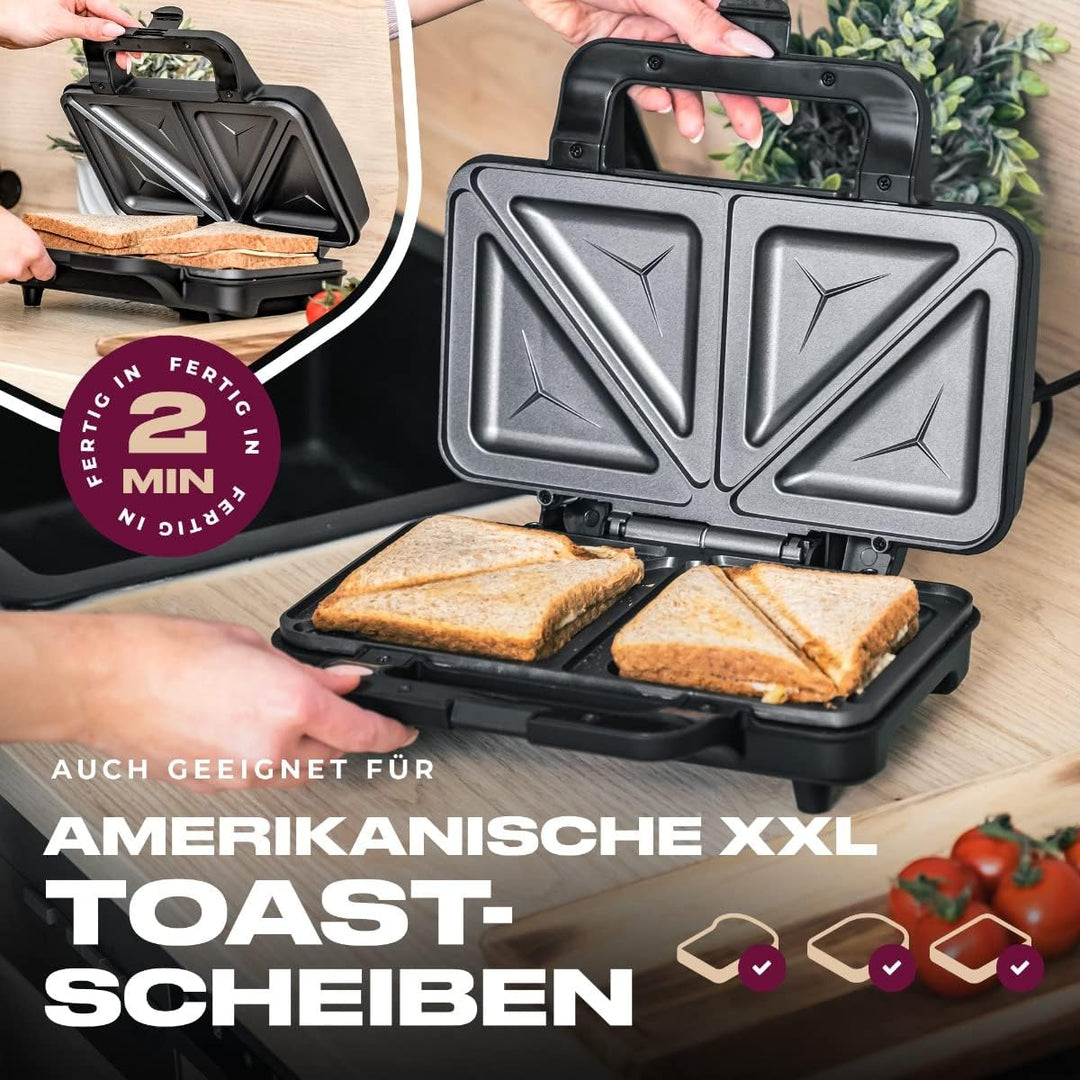 ProfiCook PC-ST 1092 Sandwichmaker elektrischer Sandwichtoaster, Sandwich-Maker, extra grosse Sandwi