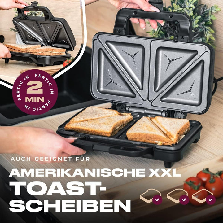 ProfiCook PC-ST 1092 Sandwichmaker elektrischer Sandwichtoaster, Sandwich-Maker, extra grosse Sandwi