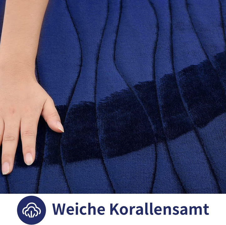 Homaxy Badematten Set 2 teilig Memory Foam Saugfähige Badteppich Set rutschfeste Waschbar Badvorlege