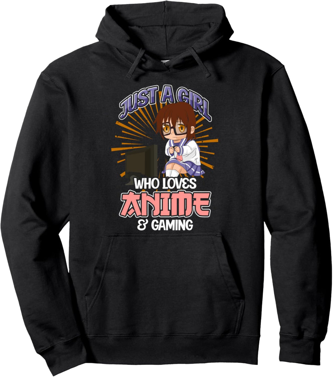 Japanischer Manga Gamer Gaming Nerd Otaku Anime Mädchen Pullover Hoodie