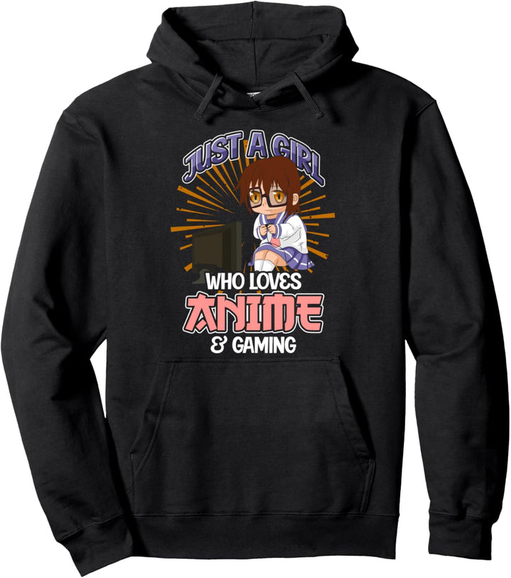 Japanischer Manga Gamer Gaming Nerd Otaku Anime Mädchen Pullover Hoodie