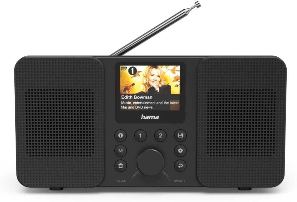 Hama Digitalradio (Internetradio, Radio mit Bluetooth, DAB, DAB+, FM, Dual Band, Radiowecker, 2 Weck