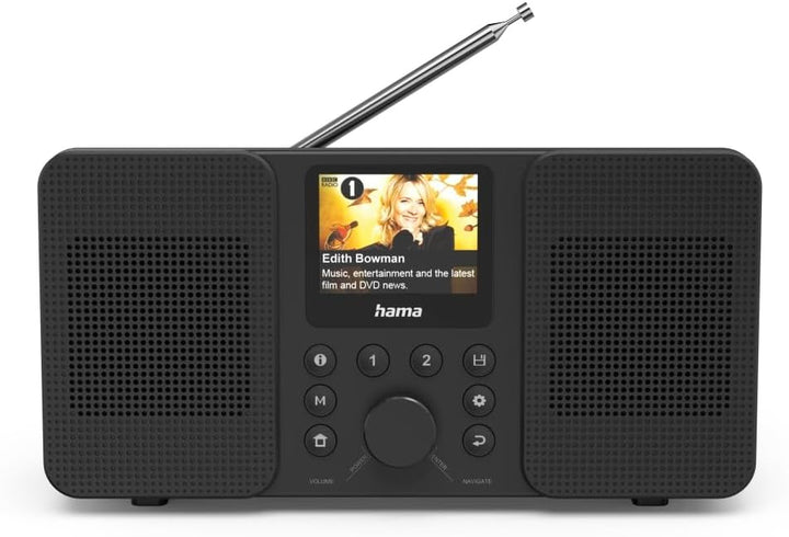 Hama Digitalradio (Internetradio, Radio mit Bluetooth, DAB, DAB+, FM, Dual Band, Radiowecker, 2 Weck