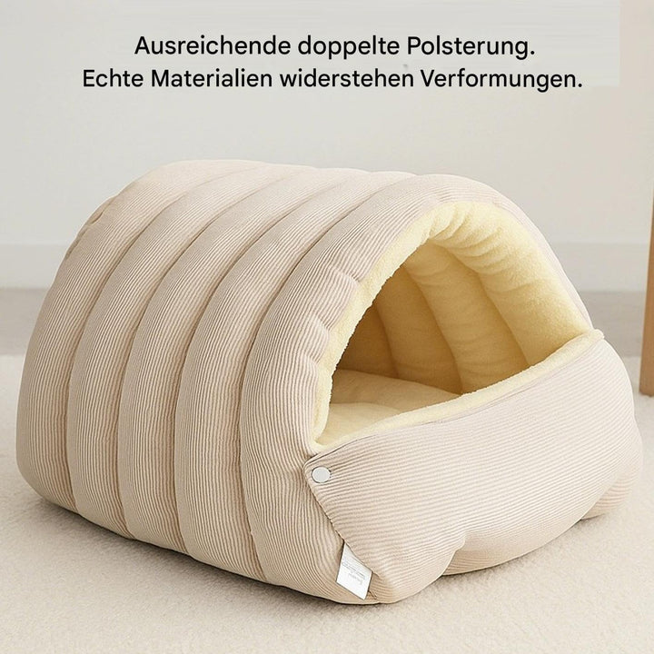 Katzenbett Waschbar,Katzenschlafsack Katzenschlafplatz Für Katzen Warmes Katzenhauszeltbett, Plüsch