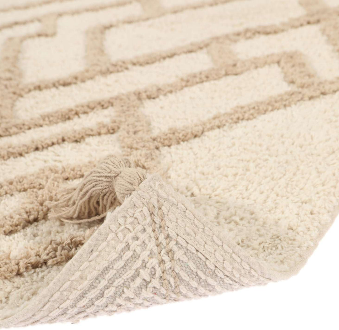 RugVista Badematte Riviera, 90 x 60 cm, Rechteckig, Mittelflor, Moderner Badteppich, Maschinenwaschb