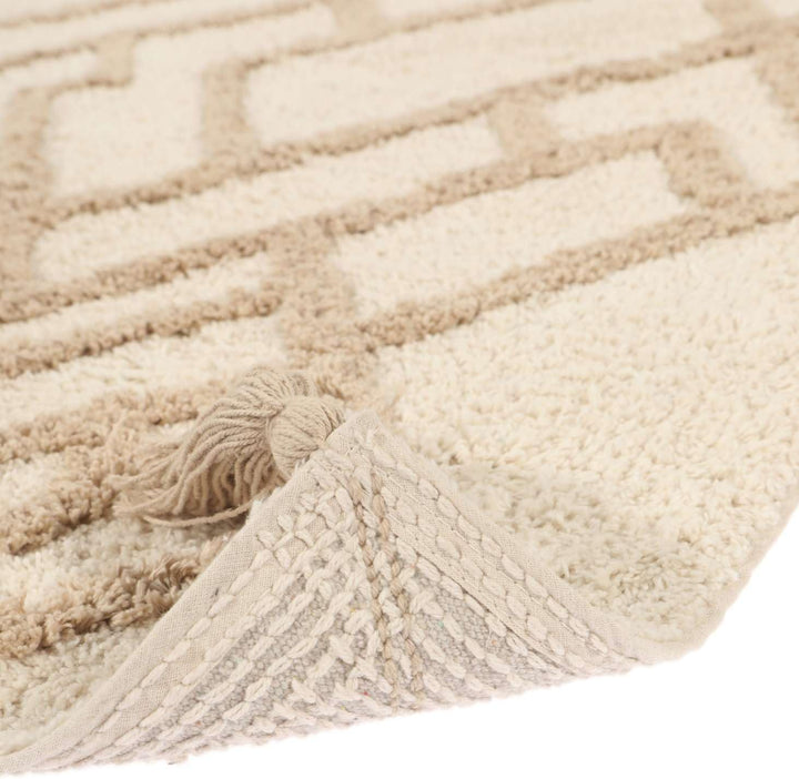 RugVista Badematte Riviera, 90 x 60 cm, Rechteckig, Mittelflor, Moderner Badteppich, Maschinenwaschb