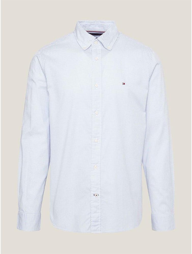 Tommy Hilfiger Herren Hemd Langarm XXL Blau (Calm Blue / Optic White), XXL Blau (Calm Blue / Optic W