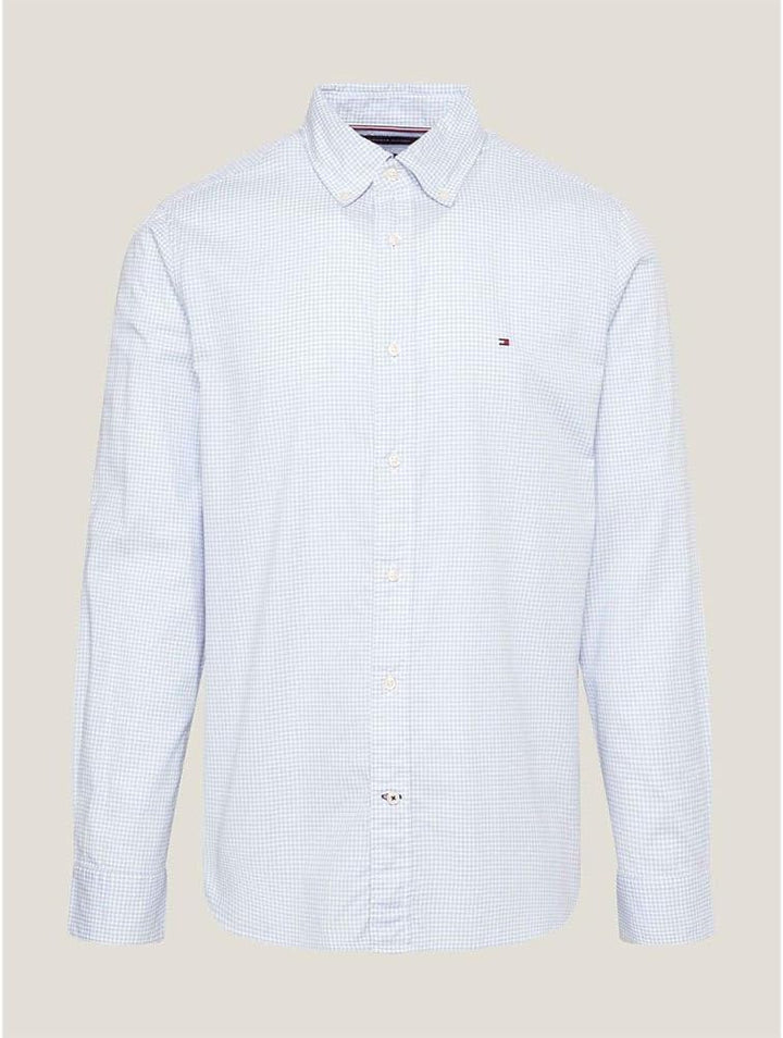 Tommy Hilfiger Herren Hemd Langarm XXL Blau (Calm Blue / Optic White), XXL Blau (Calm Blue / Optic W