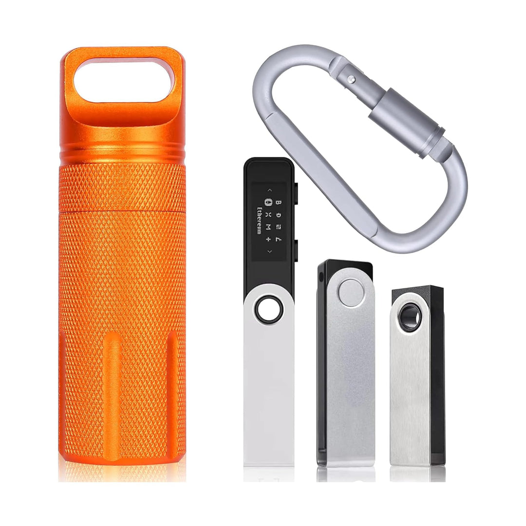 Aenllosi Tasche für Ledger Nano X/Nano S/Nano S Plus Hardware-Wallet,Orange.(Nur Tasche), Orange