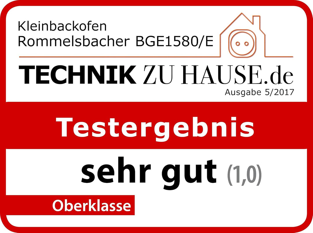 ROMMELSBACHER Elektronik Back & Grill Ofen BGE 1580/E - 30 Liter Backraum, elektronische Regelung vo