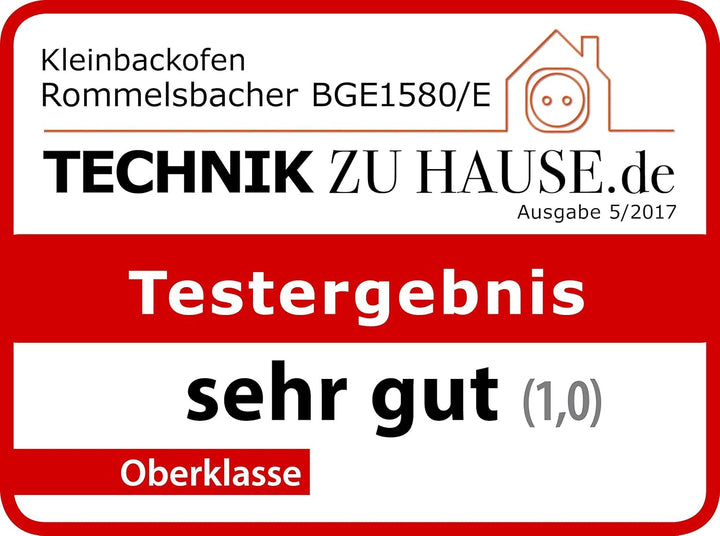 ROMMELSBACHER Elektronik Back & Grill Ofen BGE 1580/E - 30 Liter Backraum, elektronische Regelung vo