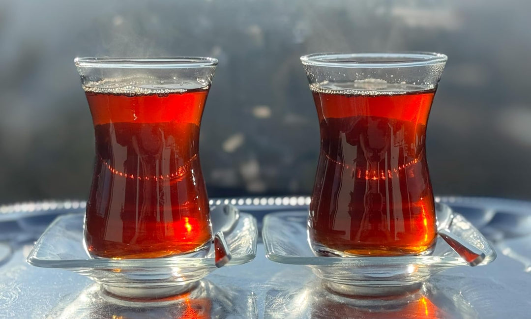 Topkapi - 18-tlg Türkisches Tee-Set Ajda-Sultan, 6 Teegläser, 6 Untersetzer, 6 Teelöffel, Komplett-S