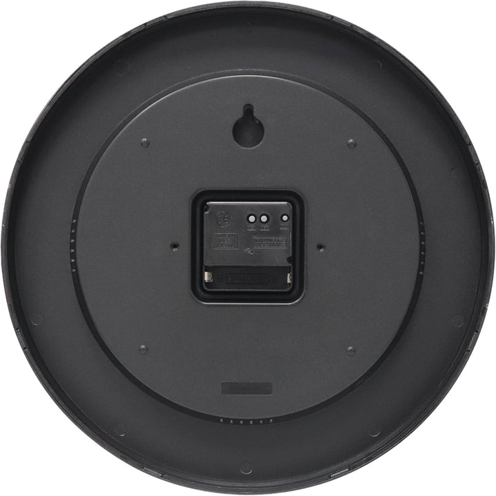 technoline WT8945 Funkwanduhr mit Temperaturanzeige und Luftfeuchteanzeige, 30 cm, schwarz 30 cm Sch
