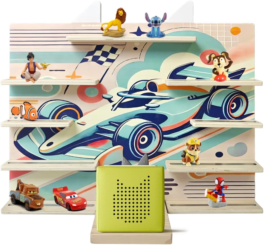 Kiddy's Welt - Hörfiguren Tonie Regal für Tonies-Wandregal kompatibel mit Toniebox- Kinderzimmer Reg