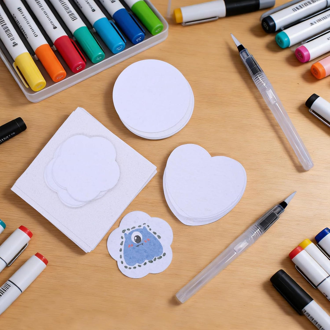 40 Stück Magic Puffy Paint Paper Weisse Schaumstruktur Malpapier, Puffy Art Set, für 3D-Malerei Kart