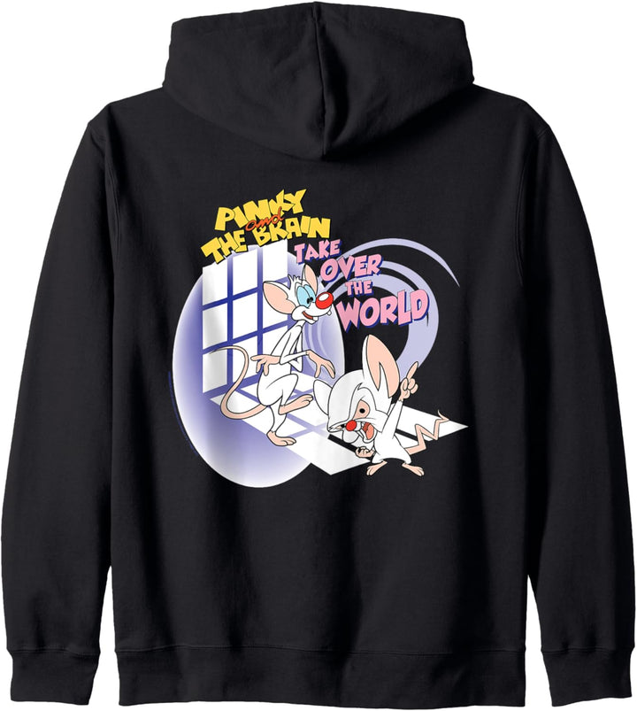 Animaniacs Pinky and the Brain Take Over the World Kapuzenjacke